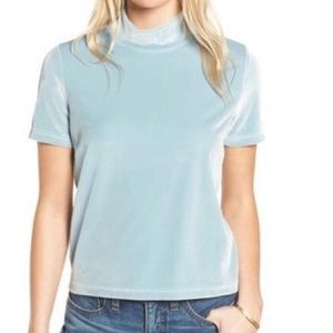 Madewell NWT Blue Horizon Mock Neck Tee
